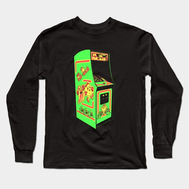 Ms. Pac Man Retro Arcade Game 2.0 Long Sleeve T-Shirt by C3D3sign